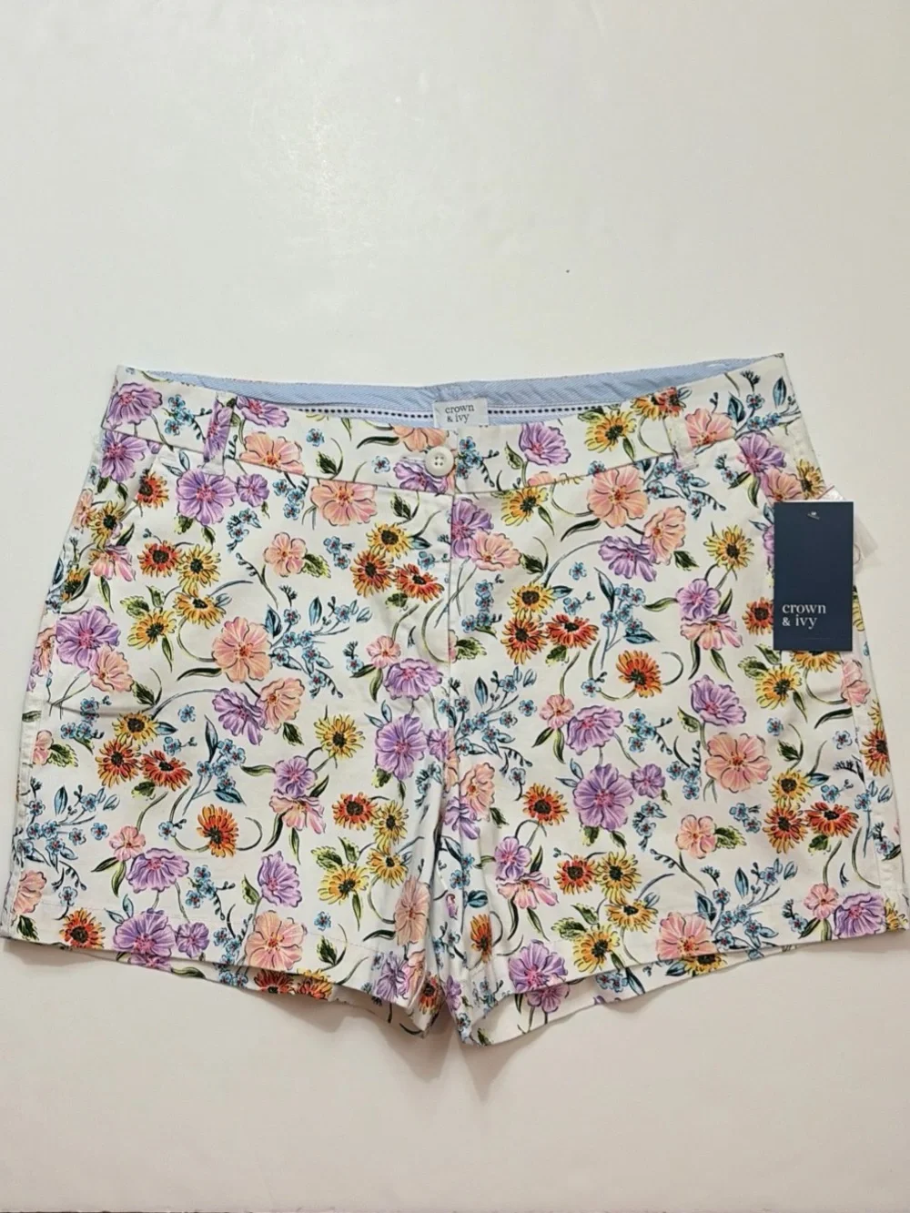 Crown & Ivy Size 12 White Floral 5
